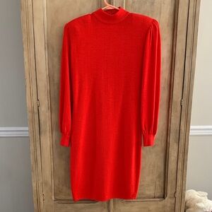 St. John Sport by Marie Gray Vibrant Red Long Sleeve Dress
